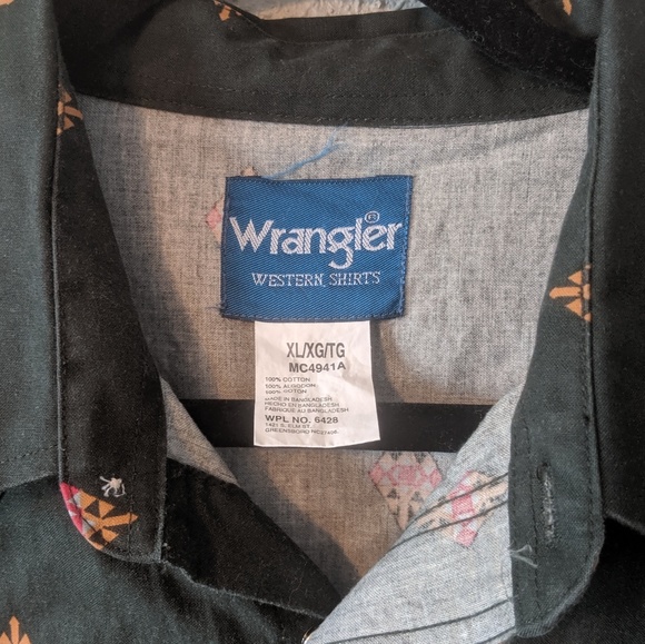 Wrangler Pearl snap button-up long-sleeve shirt XL - Picture 3 of 6
